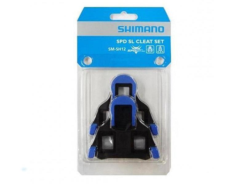 Kufry Shimano SPD SL SM-SH12 silniční s vůlí 2°; černo-modré