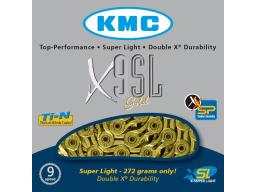 Řetěz KMC X9 SL zlatý